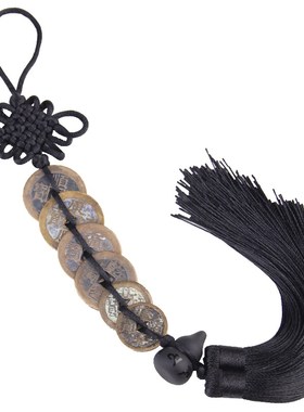 黑曜石葫芦真品五帝钱六帝铜钱挂件六字真言五黄二黑汽车门对门