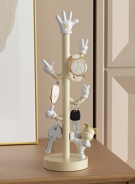 暴力熊钥匙收纳支m架摆件高级感小众客厅玄关入户进门装饰乔迁礼