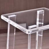 意式 极简亚克力矮凳轻奢现代客厅透明吧台凳酒吧网红水晶高脚凳