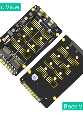 2合1 M.2 NVME PCI-E SSD 转 U.2 SFF-8639 SATA 转接卡