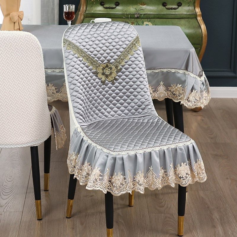 椅子套罩2024新款弧形凳子套靠背一体餐椅套现代简约防滑餐桌椅套