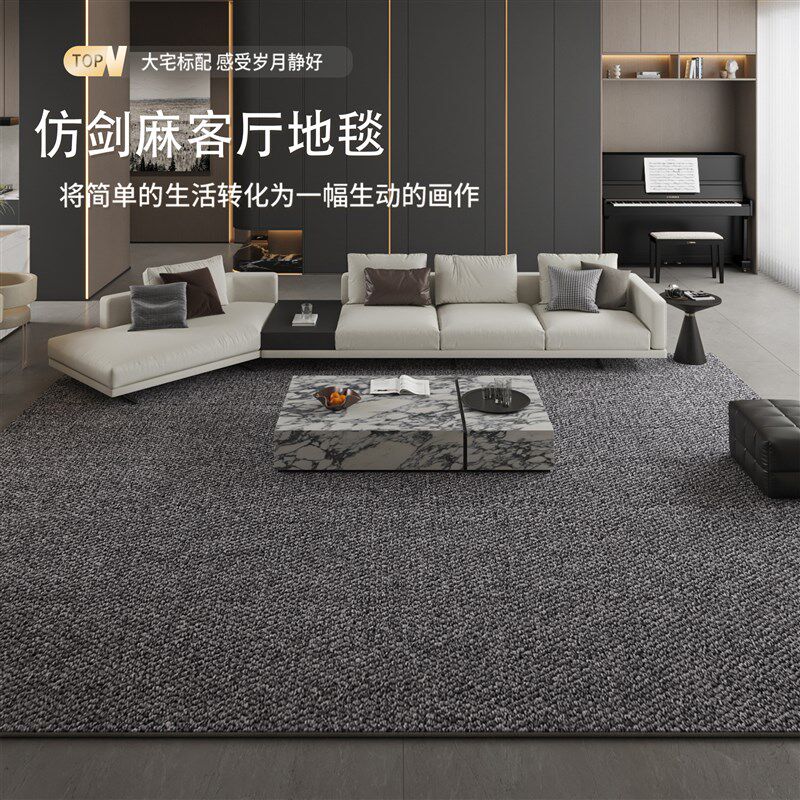 彷剑麻地毯客厅2025新款现代简约轻奢高级感沙发地垫家用耐磨免洗