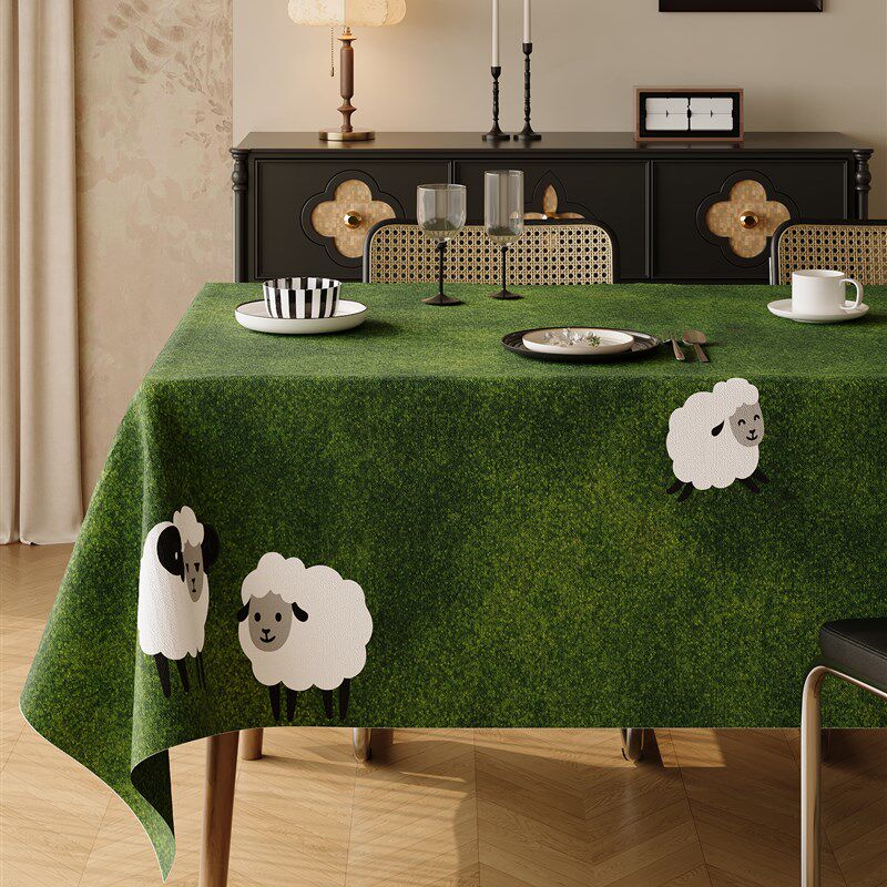小清新餐桌布防水防油免洗桌垫轻奢高级感茶几布防烫长方形台面布