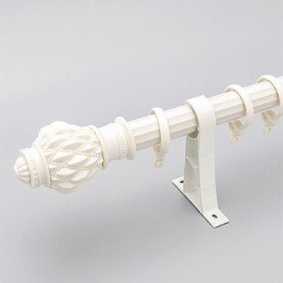 窗帘罗马杆窗帘一整套全套双轨道铝合金杆子架打孔款顶装双层加厚