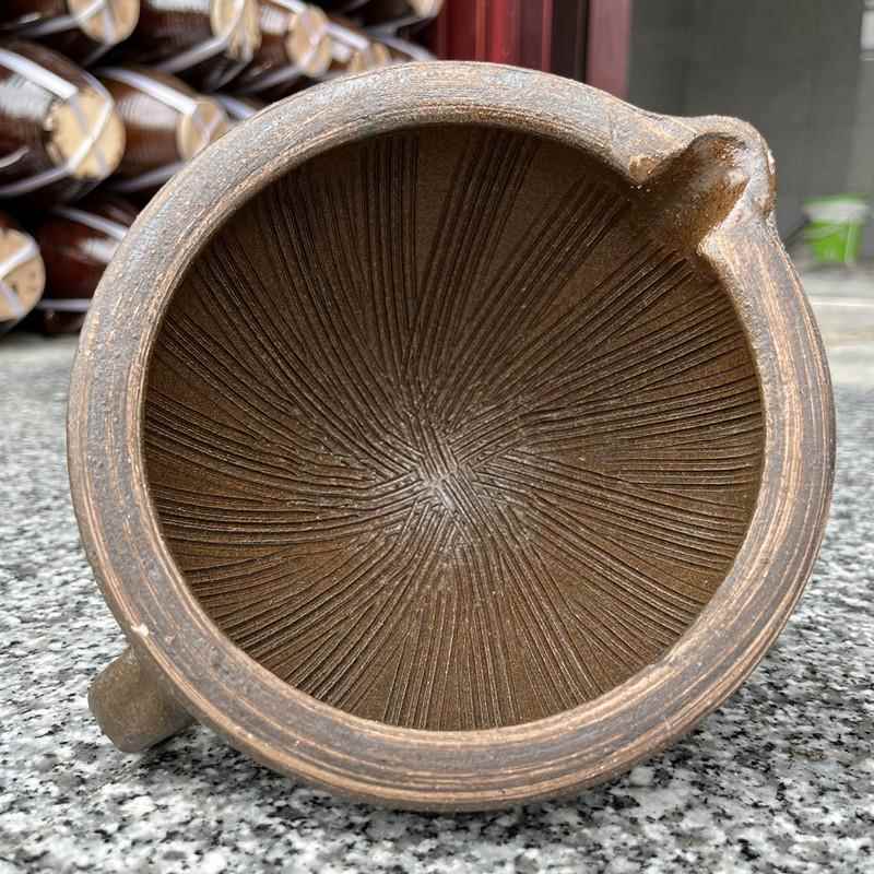 商用擂钵碗辣椒土陶拌饭皮蛋擂椒老式擂钵茄子镭钵捣蒜Z研磨蒜臼
