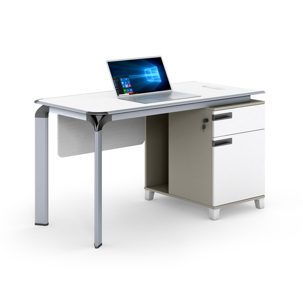 LANHO蓝河家具 现代职员桌组合财务经理办公桌简约电脑桌家用书桌