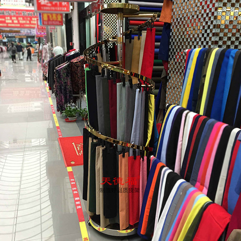 天德福货架展架布料样板布螺旋服装展示架不锈钢挂版架多用功能架