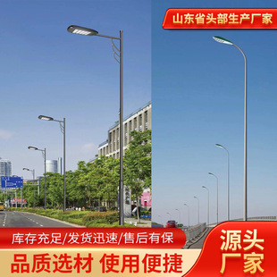 8米市政工程道路照明路灯高速路灯厂家 LED户外自弯高低双头市电