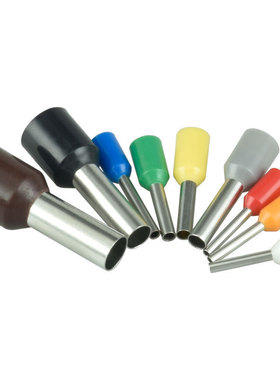 VE6012管形预绝缘端子 E6012 管型端头  欧式冷压 铜线鼻子针式鼻