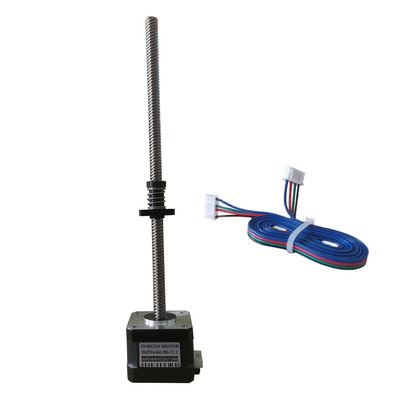 42丝杆电机导程4 丝杆长300 NEMA17直线丝杆电机 Voron打印机电机