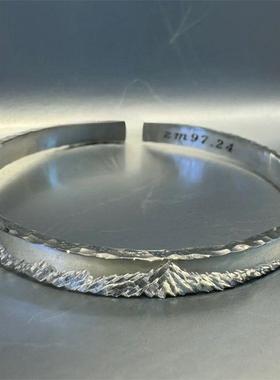 山峰系列雪山之巅手镯原创小众高级感开口手环520情人节男友礼物