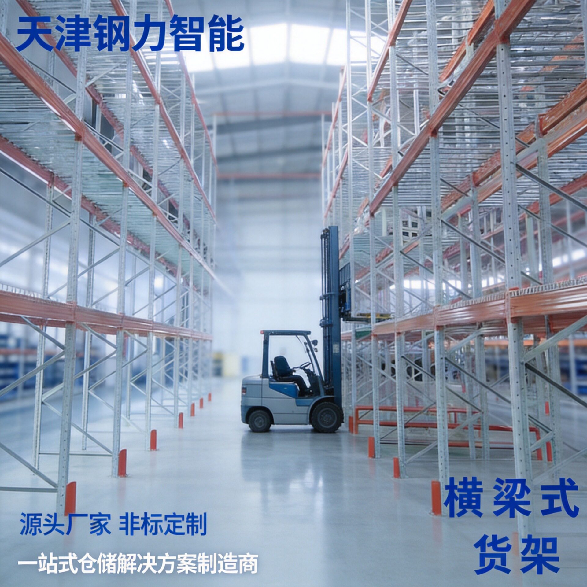横梁式货架钢力横梁托盘重型货架多层可调节大型仓库可用横梁货架