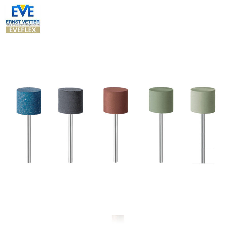 EVE德国硅胶抛光器100个装EVEFLEX系列14x12mm带柄圆柱抛光磨头