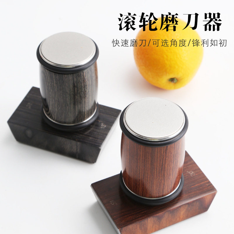 黑色滚轮圆型角度磨刀铝材质方形垫块便利快速磨刀专业家用磨刀器