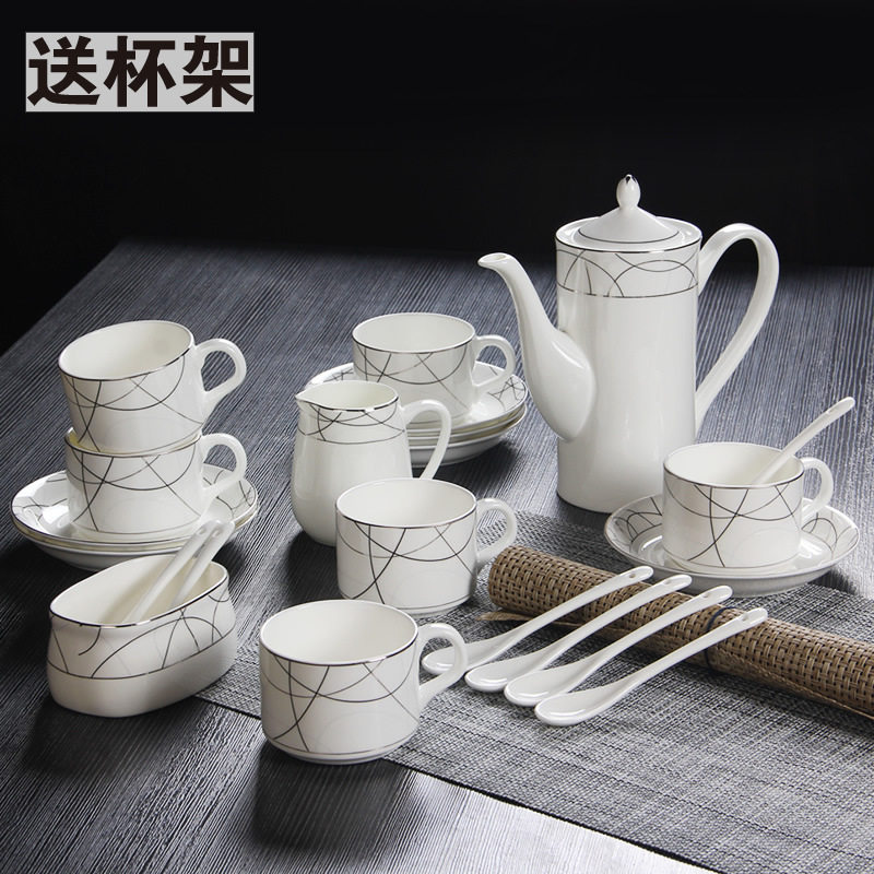 骨瓷咖啡杯 15头欧式礼品茶杯陶瓷咖啡具套装批发