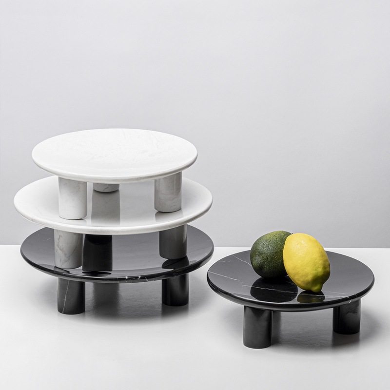 简约现代创意大理石高脚果盘摆件样板房售楼部客厅茶几洽谈桌饰品,电子元器件市场,电线扎带/束线带,淘宝优惠券,粉丝福利购,淘宝优惠卷
