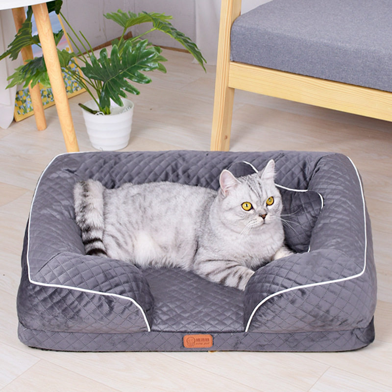 猫窝四季通用秋冬天保暖可拆卸可拆洗床垫宠物猫咪垫暖绒屋防水套