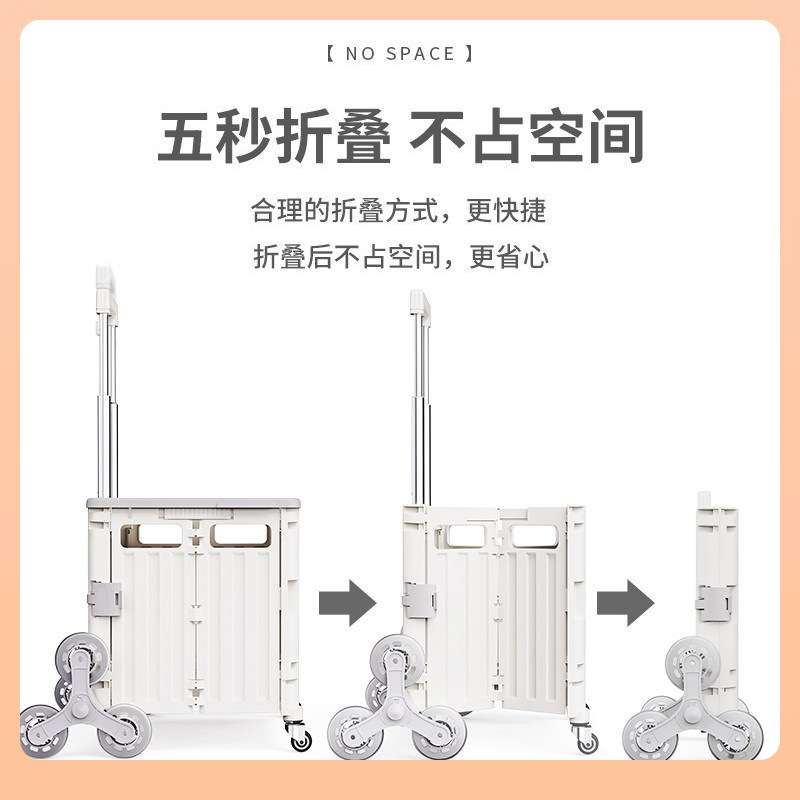 ?【专做小推车25年】折叠购物车四轮手推车万向轮大号拉杆车买菜