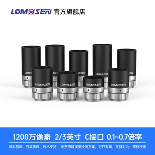 LOMOSEN（洛莫森）1200万像素0.1-0.7倍率 C口2/3英寸定倍镜头