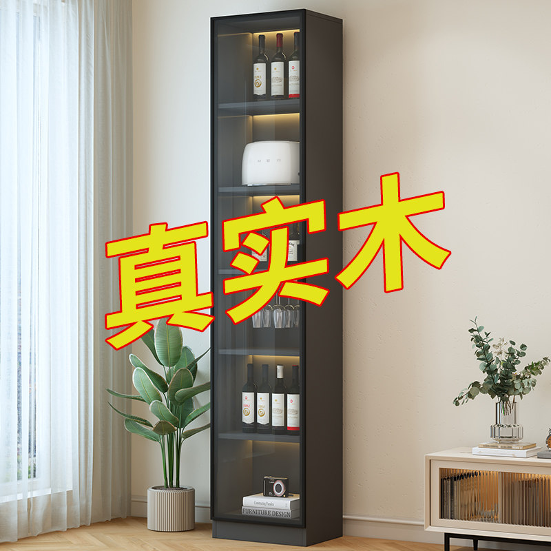 书柜带玻璃门书架落地置物架自由组合客厅家用收纳柜定制展示柜