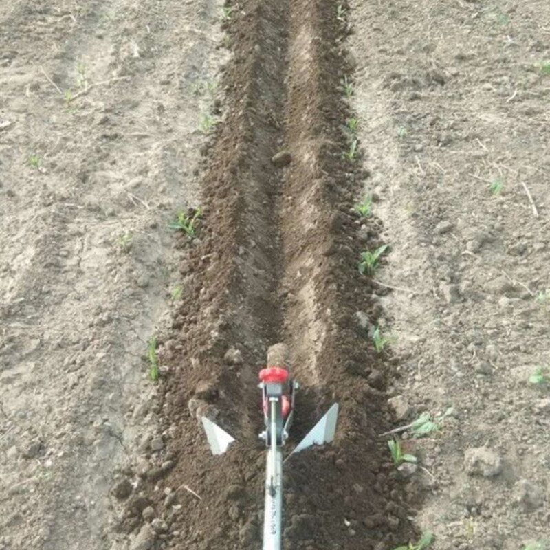 手拉犁手推农具松土机耘锄单人种菜小型深翻种地开沟犁地新款耕新