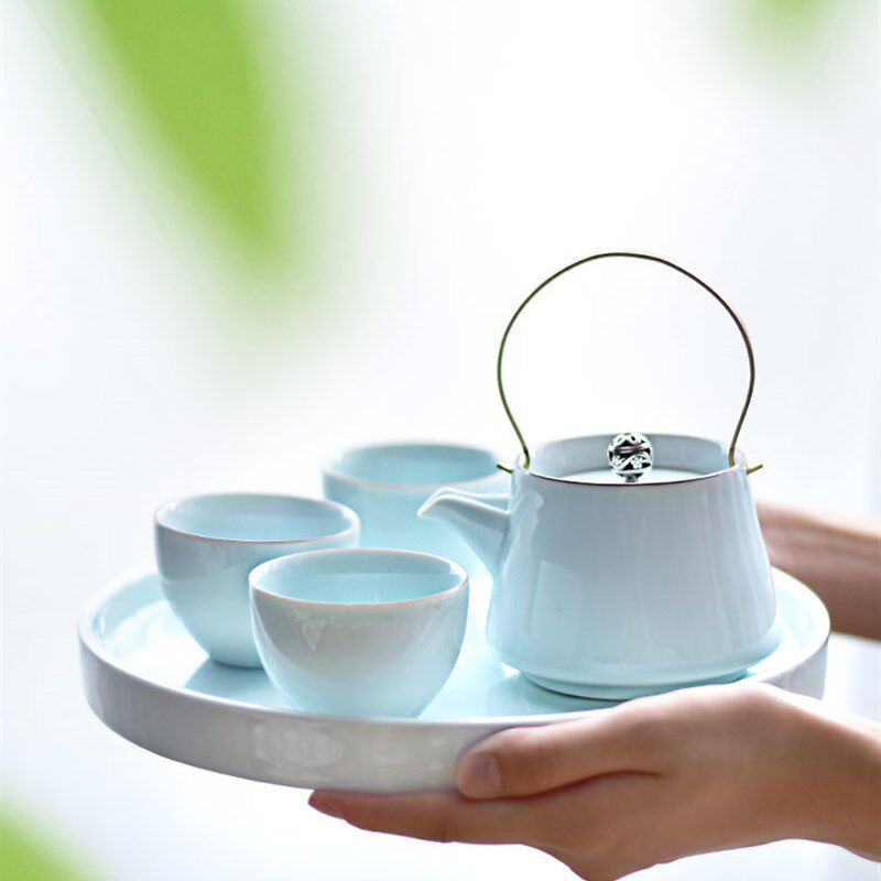 茶杯套装家用待客茶具小套装4人差距可爱茶壶日式泡茶陶瓷一套2人
