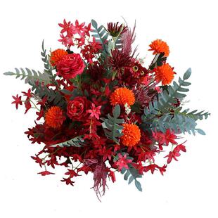 婚庆路引花盆花花球T台舞台背景迎宾花桌花婚礼堂花点宴会厅装饰