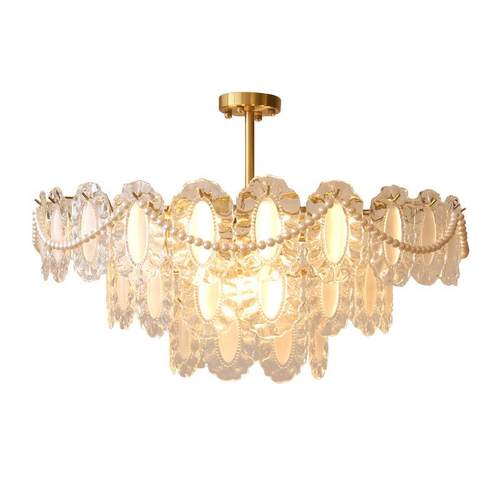 客厅吊灯法式轻奢主灯现代简约网红水晶创意温馨浪漫房间卧室灯具