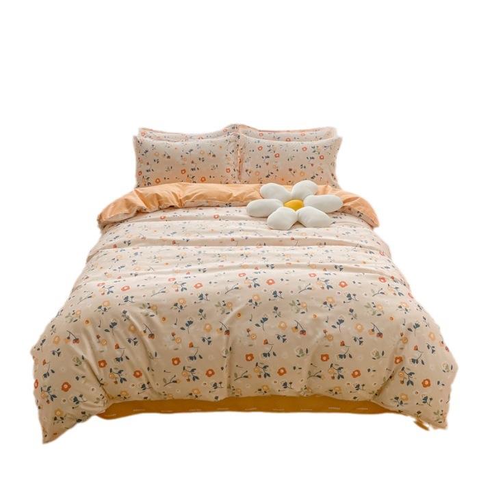 爆三款印花加厚四季毛亲肤四件套单双人被套磨-1棉床单学生宿舍件