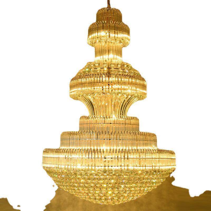 新款厂家直销复式楼客厅水晶大吊灯酒店大厅灯水晶吊灯别墅大堂灯,家装灯饰光源,智能吊灯,淘宝优惠券,粉丝福利购,淘宝优惠卷