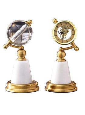 轻奢水晶钟表摆件高级感创意家居礼物礼品时钟装饰工艺品