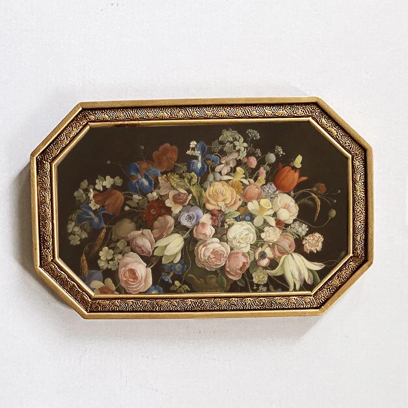 美厅式复古台新中摆画框桌面墙上装饰客厅卧室餐WBX挂画壁式画