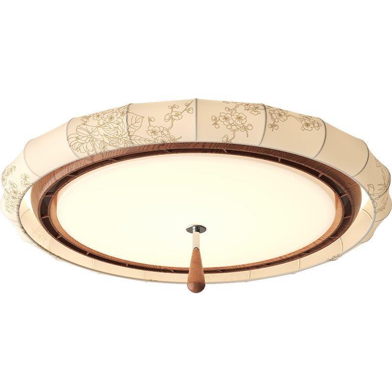 中古无风扇灯音中古风吊扇灯主静19卧布艺宋叶代学卧室风扇吸顶美