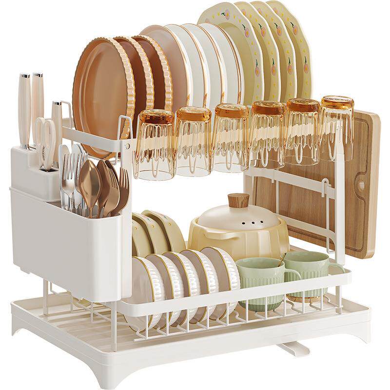厨房碗碟沥水架家用台面多功能碗柜放碗置物架筷子盒碗盘收纳架子,厨房/烹饪用具,抹布架/厨房清洁收纳架,淘宝优惠券,粉丝福利购,淘宝优惠卷