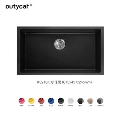 厨房大单槽花岗岩家用台下盆水池吧台商用sink石英石水槽