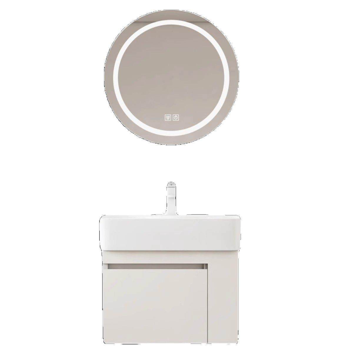 极窄边实木浴室柜组合陶瓷一体盆带马桶边侧柜小户型卫生间洗脸盆