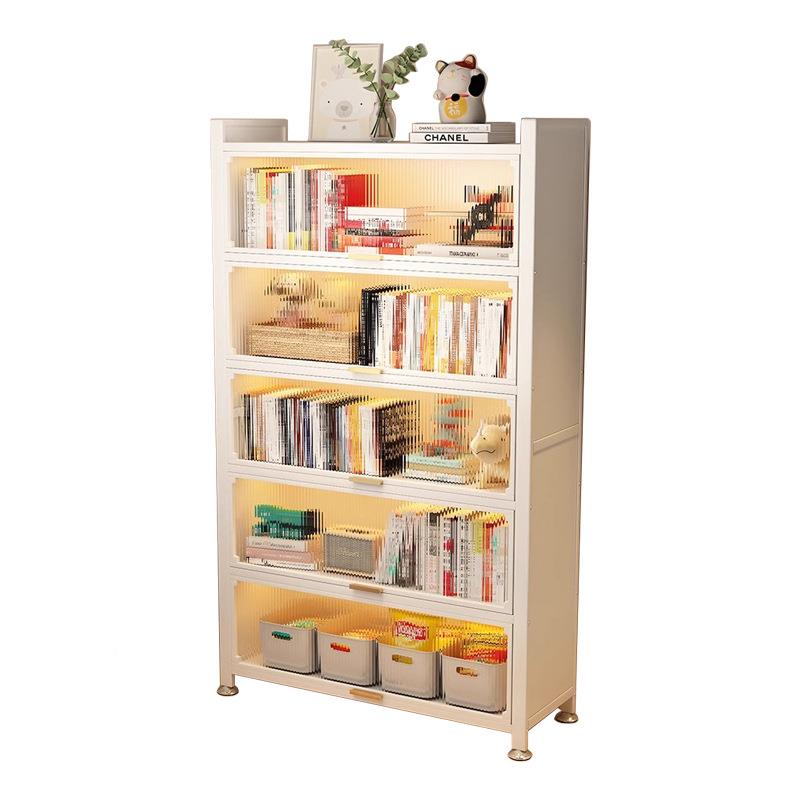 上翻门书柜厅钢架制书带门家用MXS-G006架客储物柜防尘展示铁艺置