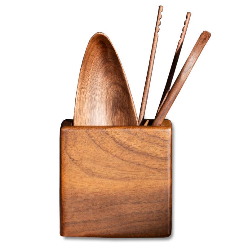 茶道君子则北黑胡桃木实木茶茶六拨茶夹美家用新中式功至简夫茶具