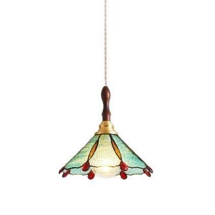 日式手工彩色玻璃床头小吊灯复古法式黄铜餐厅粉红色蝴蝶温馨吊灯,家装灯饰光源,智能吊灯,淘宝优惠券,粉丝福利购,淘宝优惠卷