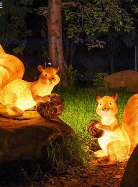 户外庭院发光动物灯led松鼠园林亮化草坪灯月球灯景观装饰灯夜光