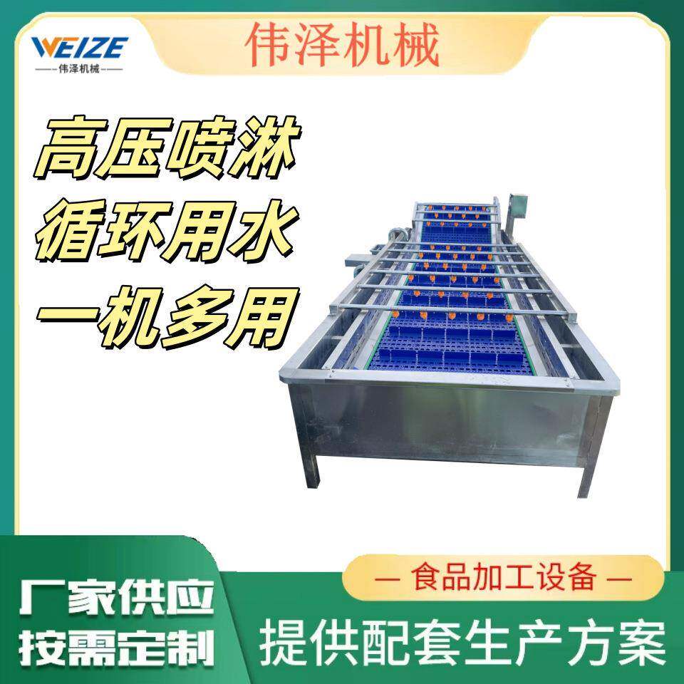 苹果西红柿气泡清洗机大白菜高压喷淋洗菜机伟泽多种规格净菜加