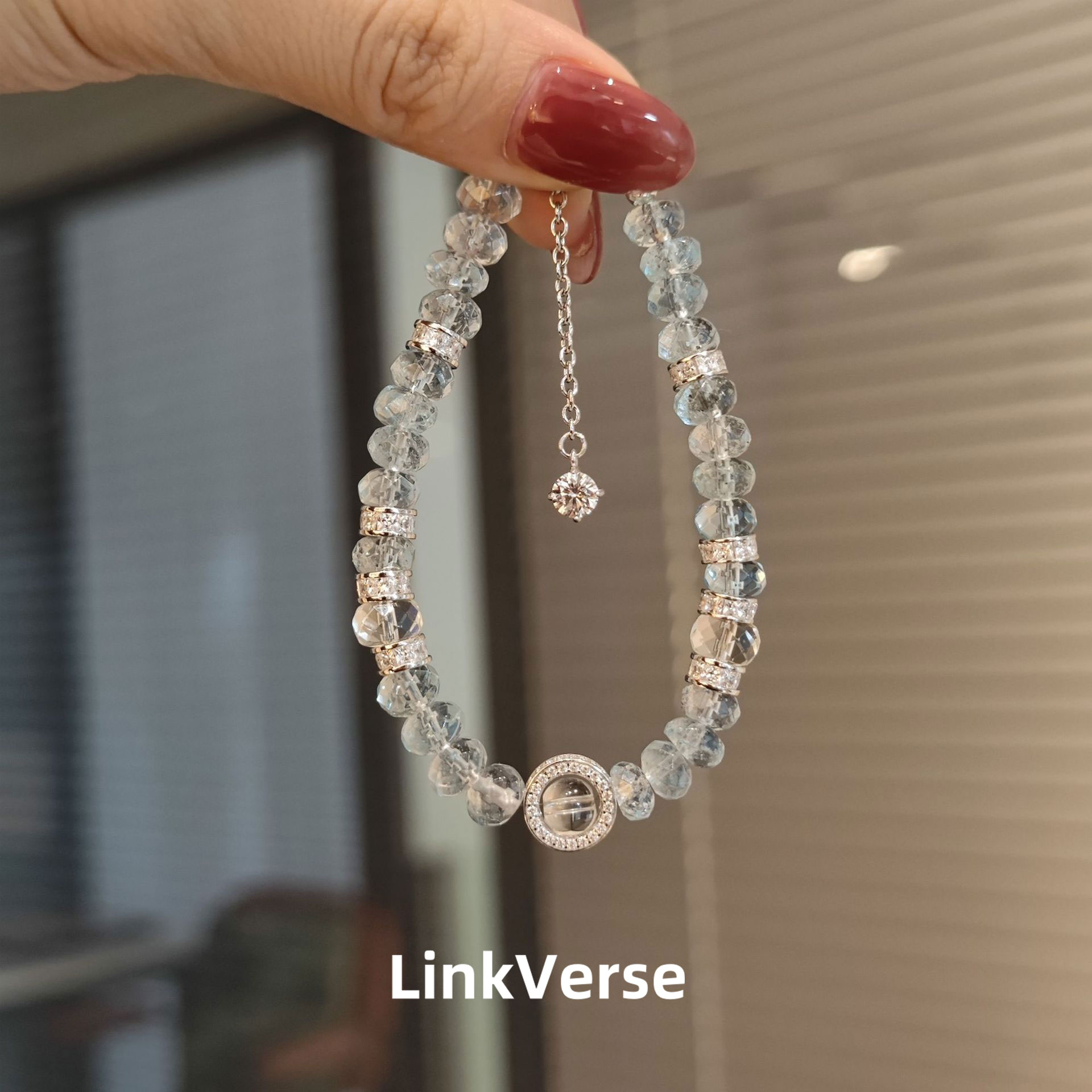 白水晶新中式天然托帕石纯切手腕