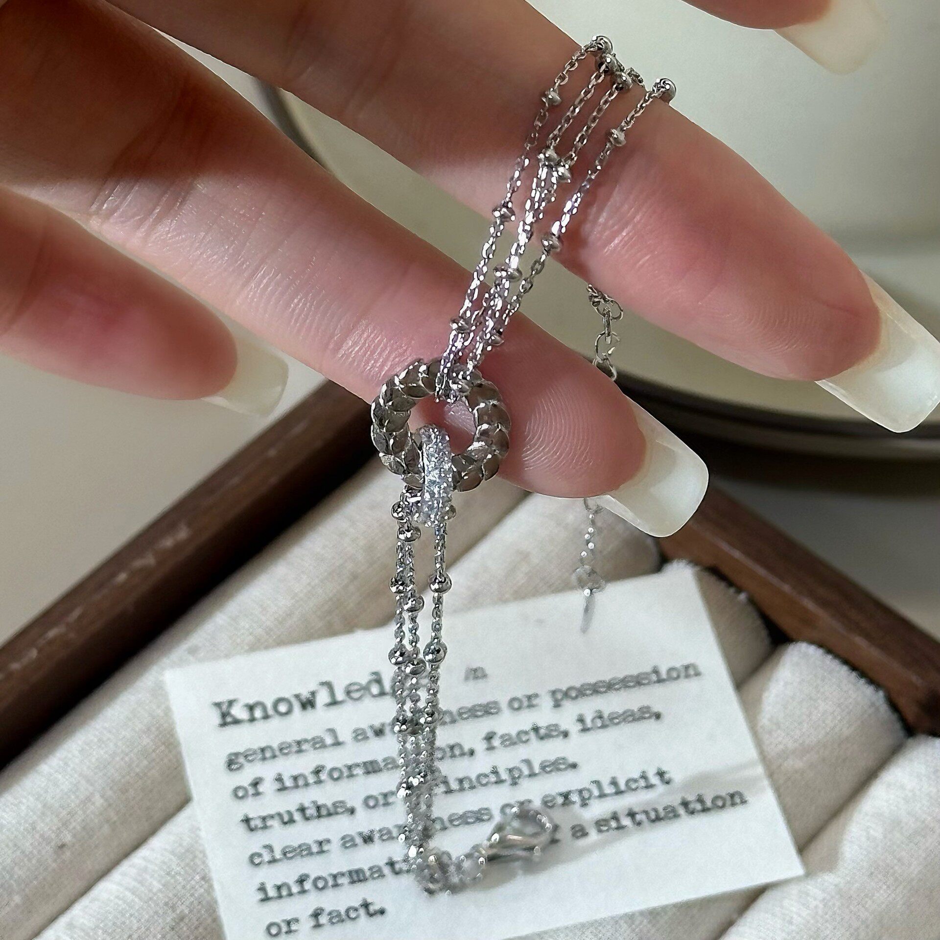 纯银流苏麦穗手链环环相扣韩版ins时尚百搭小众设计女高级感