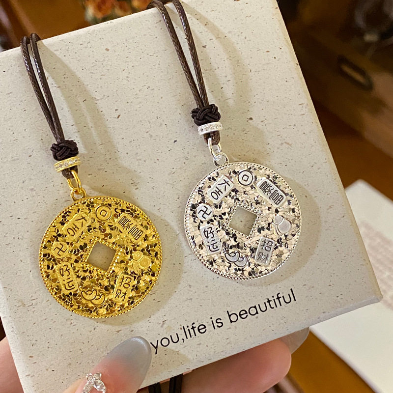 足银999.9宫廷风碎冰吉言吊坠