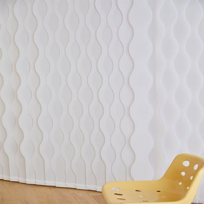 客厅阳台卧室遮阳窗帘电动梦幻帘垂直瀑布帘幻影波纹Z帘竖百叶帘