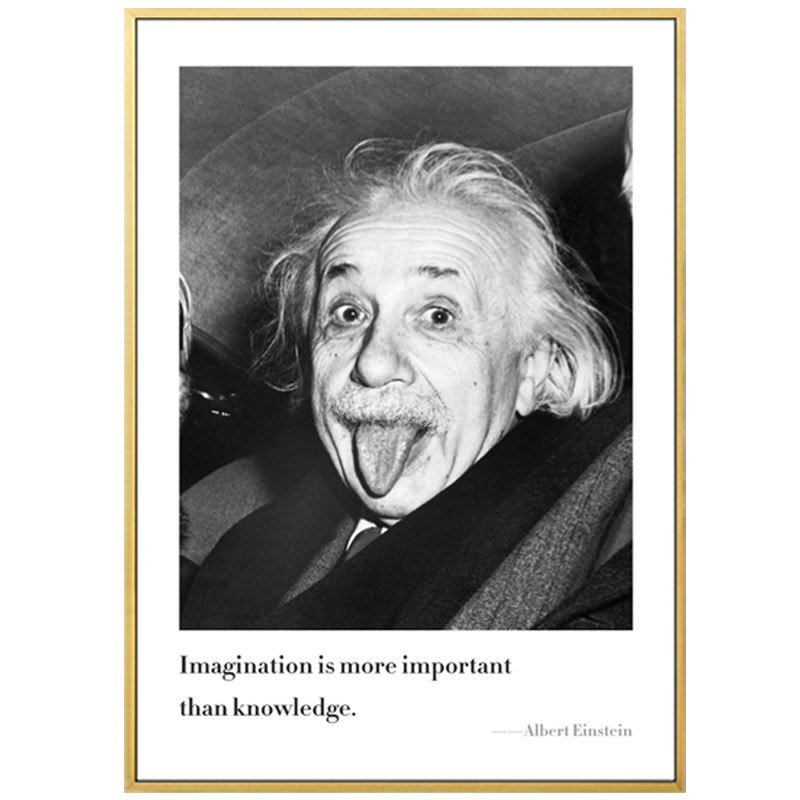 爱因斯坦挂画创意黑白人物海报z壁画卧室墙画办公室英文励志装饰,家居饰品,现代装饰画,淘宝优惠券,粉丝福利购,淘宝优惠卷