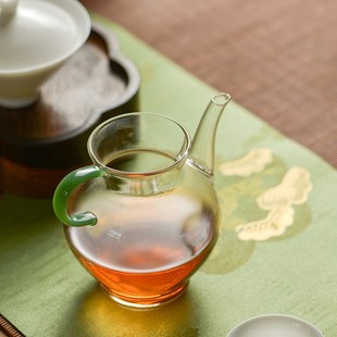 玻璃泡m茶壶单壶加厚耐高温侧把壶 禾风公道杯 茶水分离家用手执