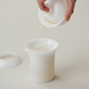 冰玉白瓷公k杯 闻说 羊脂玉釉陶瓷家用分茶器匀杯功夫茶具配件