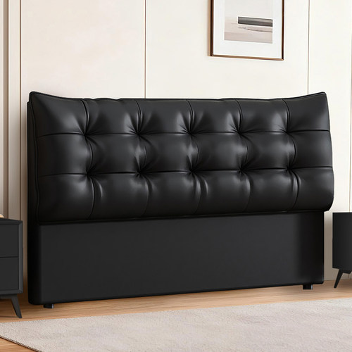 床头背板软包床头板2025新款实木一体落地真皮床靠背超薄床头单买