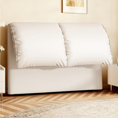 床头板软包超薄大象耳朵2025新款一体落地实木猫爪皮生态皮单买